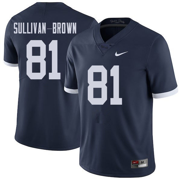 Men #81 Cameron Sullivan-Brown Penn State Nittany Lions College Throwback Football Jerseys Sale-Navy